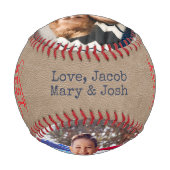 Balle De Baseball Cadeau Pour Grand-Père Photo Keepsaké Baseball (Dos)