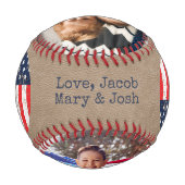 Balle De Baseball Cadeau Pour Grand-Père Photo Keepsaké Baseball (Dos)