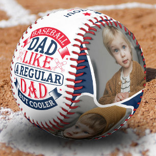 Balle De Baseball Cadeau pour papa Collage Photo Cool Dad 4