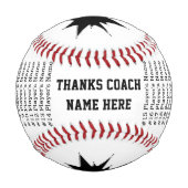 Balle De Baseball Cadeaux d'entraîneurs de baseball, Photo d'équipe, (Dos)