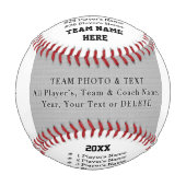 Balle De Baseball Cadeaux d'entraîneurs de baseball, Photo d'équipe, (Devant)