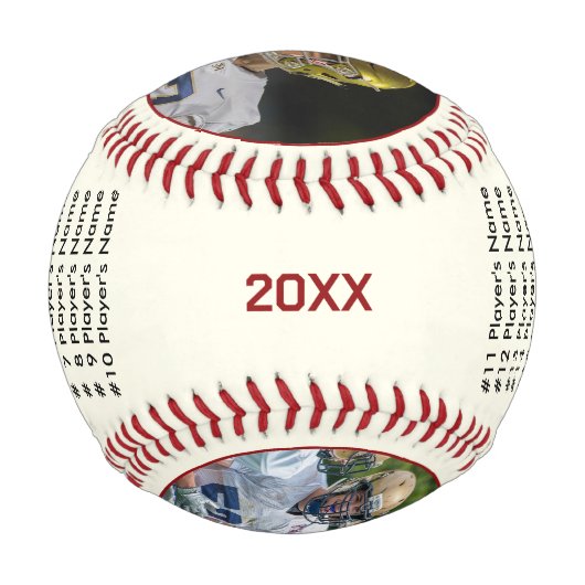 Balle De Baseball Cadeaux D'Entraîneurs De Baseball, Photo D'Équipe, (Dos)