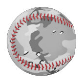 Balle De Baseball Camouflage gris d'hiver militaire Motif Baseball (Devant Gauche)