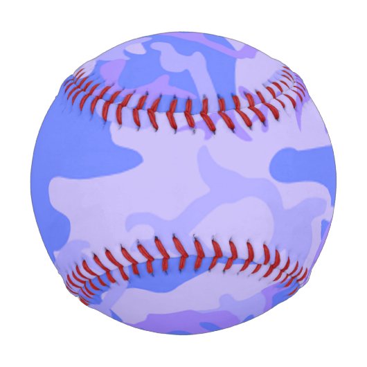 Balle De Baseball Camouflage Pastel Blue Motif Abstrait (Devant)