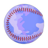 Balle De Baseball Camouflage Pastel Blue Motif Abstrait (Devant Gauche)
