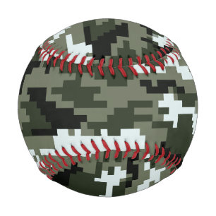 Balle De Baseball Camouflage urbain numérique à 8 bits / Camo