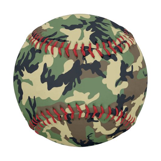 Balle De Baseball Camouflage Woodland (Devant)