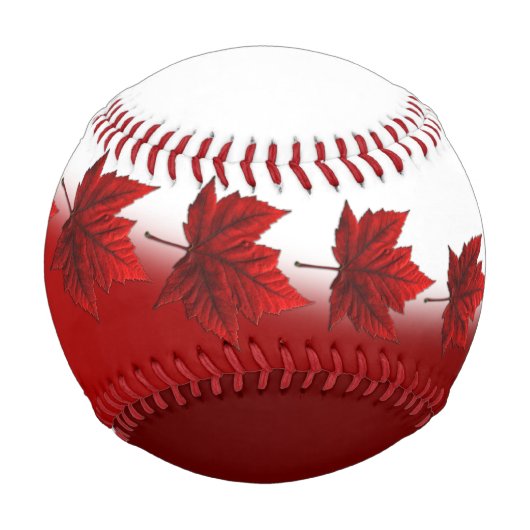 Balle De Baseball Canada Souvenir Baseballs Canada Maple Leaf (Devant)