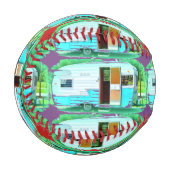 Balle De Baseball caravane Vintage camper customisé (Devant Gauche)