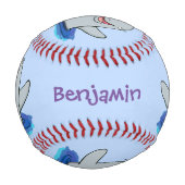 Balle De Baseball Caricature adorable de marsouin (Dos)