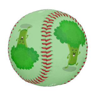 Balle De Baseball Caricature de brocoli dansant Cute kawaii