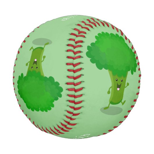 Balle De Baseball Caricature de brocoli dansant Cute kawaii (Angle)