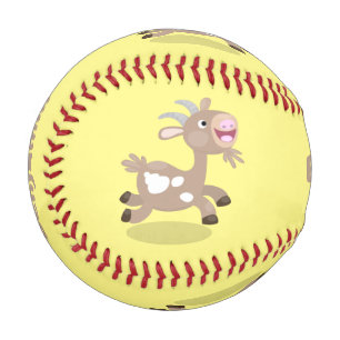 Balle De Baseball Caricature de chèvre billy joyeux