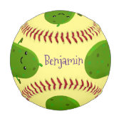 Balle De Baseball Caricature de cornichon joyeux (Devant)