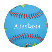 Balle De Baseball Caricature de dinosaure vert t rex (Dos)