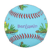 Balle De Baseball Caricature de grenouille vert mignon (Dos)