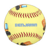 Balle De Baseball Caricature de la pelle orange (Devant)
