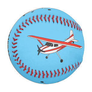 Balle De Baseball Caricature de l'avion à train de vélo