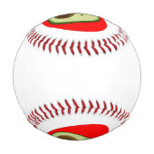 Balle De Baseball Caricature De L'Avocado Mignonne Dans Le Coeur Rou (Dos)