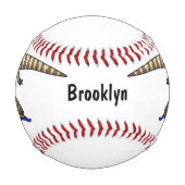 Balle De Baseball Caricature de lézard rouge (Devant)