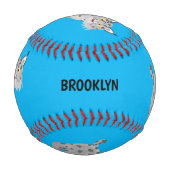 Balle De Baseball Caricature de lynx de lynx de lynx (Dos)