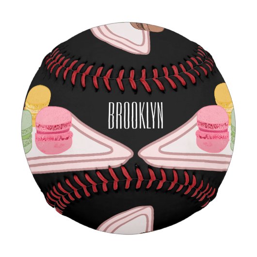 Balle De Baseball Caricature de Macaron (Devant)