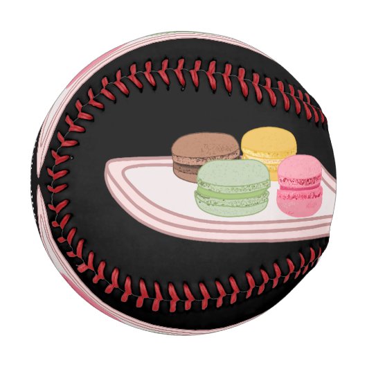 Balle De Baseball Caricature de Macaron (Devant Gauche)