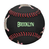 Balle De Baseball Caricature de planeur de sucre joyeux (Dos)