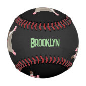 Balle De Baseball Caricature de planeur de sucre joyeux (Devant)