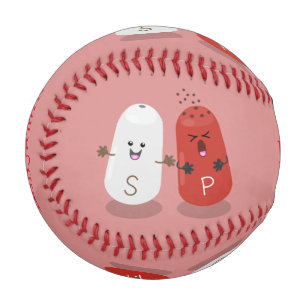 Balle De Baseball Caricature de shakers de sel et de poivre de Cute
