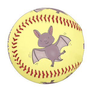 Balle De Baseball Caricature de vol de chauve-souris