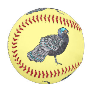Balle De Baseball Caricature d'oiseau de faisan paon de Bornéo