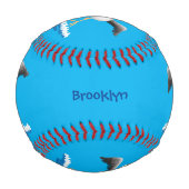 Balle De Baseball Caricature en bécasseau mignon (Dos)