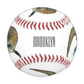 Balle De Baseball Caricature en bleu (Devant)