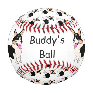 Balle De Baseball Caricature en caricolore gallois de corgi