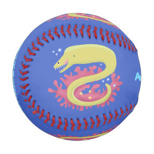 Balle De Baseball Caricature humoristique murène verte