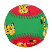 Balle De Baseball Caricature mignonne Dashon Cheetah Baseball (Dos)
