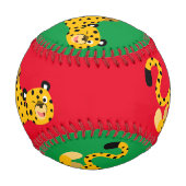 Balle De Baseball Caricature mignonne Dashon Cheetah Baseball (Devant)