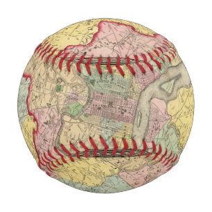 Balle De Baseball Carte Autour De La Ville De Philadelphie