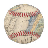 Balle De Baseball Carte de l'État du Michigan (Dos)