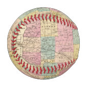 Balle De Baseball Carte de l'État du Wisconsin (Devant Gauche)