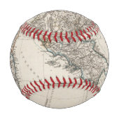 Balle De Baseball Carte de l'Italie par Stieler (Dos)