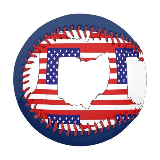 BALLE DE BASEBALL CARTE DE L'OHIO (Devant Gauche)