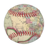 Balle De Baseball Carte Du Comté Du Texas (Dos)