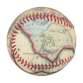 Balle De Baseball Carte Du Comté Du Texas (Devant Gauche)