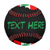 Balle De Baseball Carte du Liban avec drapeau (Dos)