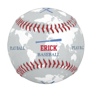 Balle De Baseball carte du monde baseballer personnalisé