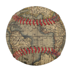 Balle De Baseball Carte du monde vintage Atlas Conception historique