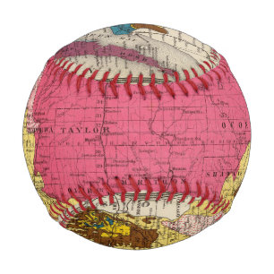 Balle De Baseball Carte géologique du Wisconsin