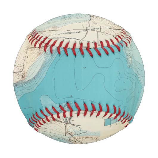 Balle De Baseball Carte hydrographique Lac Mendota (Devant)